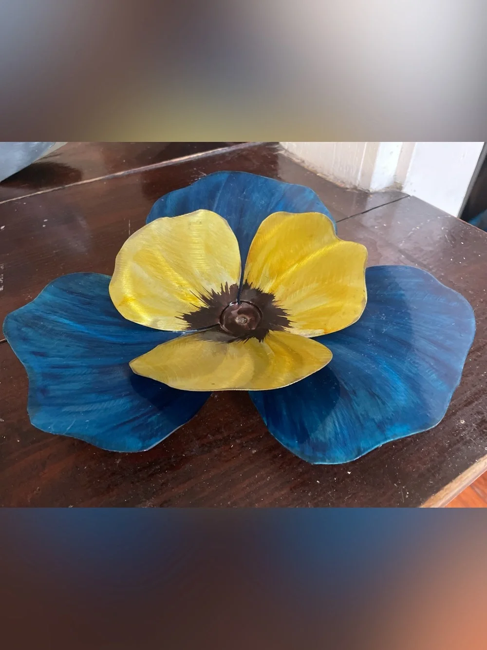 Blue and Yellow Decorative  Wall Accent